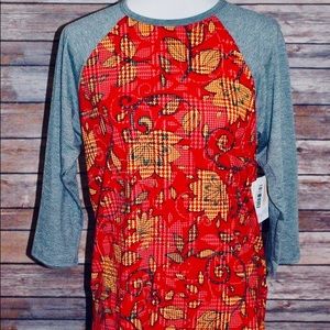 LuLaRoe M Randy Raglan Tee Shirt